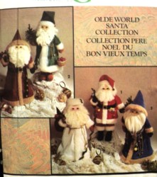 7598 18'' OLD WORLD DECOR SANTA DOLLS, COAT, HOOD,CLOTHES PATTERN