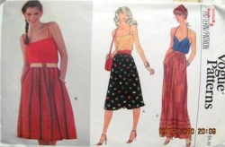 7609 VOGUE LONGER A-LINE SKIRT LENGTHS PATTERN 8