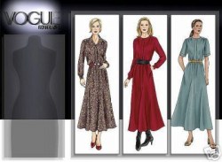 7611 EZ VOG LOOSE LONG DIRNDL DRESS, BELT PATTERN 8-12, 20-24