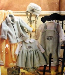 7628 INFANT JACKET,JUMPER, JUMPSUIT,PANTIES, HAT, TOP PATTERN