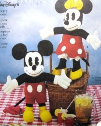 7635  7636 SIMPLICITY 18'' MICKEY, MINNIE MOUSE, DONALD,  DAISY DUCK DOLL PATTERNS