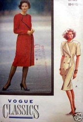 7640 STRT 2 BREASTED TUCK DRESS, BACK BELT PATTERN 6-10