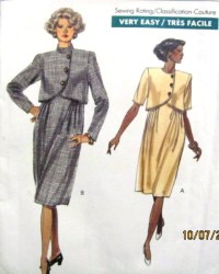 7654 VOG MATERNITY OVERLAY EMPIRE FAUXLERO A-DRESS PATTERN 8-12