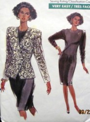 7668 EZ ASYMMETRIC JACKET, DROP WST DRESS PATTERN 8-12, 14-18