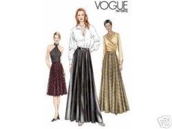 7670 Vogue PLEATED OR NOT ELEGANT FLARE SKIRTS LENGTHS PATTERN 6-10 or 18-22 uncut choice