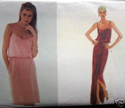 7672 LONGER BLOUSON STRAPPY SLIP DRESS 70s PATTERN 10
