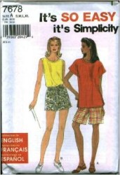 7678 SO EZ COOL SHORTS LENGTHS,SLVS OR NOT TOPS PATTERN S-XL