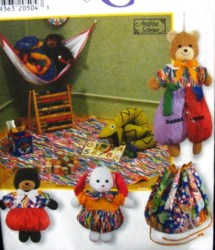 7681 TOY HAMMOCK, LAUNDRY/ TOY BAG BEAR, BUNNY PATTERN