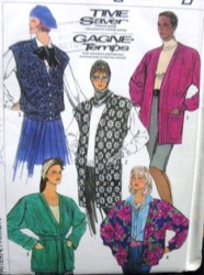 7698 86 KNIT CARDIGAN, VEST 3 LENGTHS PATTERN 10-14,12-16-20