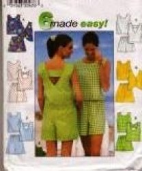 7700 6 EZ BACK STRAP TOPS,SHORTS LENGTHS PATTERN 4-8, 10-14