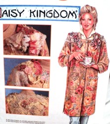 7718 SIMPLICITY DAISY KINGDOM EMBELLISHED BUTTON CRAFT BRUNCH COAT YO YO PATTERN S-L