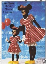 7730 MINNIE MOUSE DISNEY COSTUME PATTERN ADULT SM, KID 2,4; 6-8