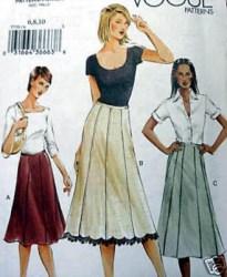 7735 VOGUE A-LINE-FLARE TUCK SKIRT LENGTHS EZ PATTERN 6-10,12-14,18-22