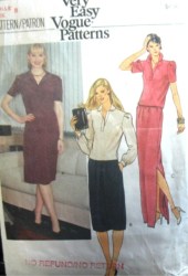 7736 EZ VOGUE LOOSE SS-LS TOP,SKIRT LENGTHS PATTERN 8