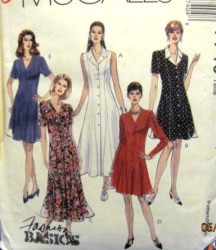 7740 EZ BACK TAB/SLVS OR NOT BUTTON DRESS LENGTHS PATTERN 16-20