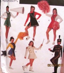 7743 CHEERLDR/MAJOR JACKET COSTUME PATTERN 4-8,14-18 ADLT,12-14