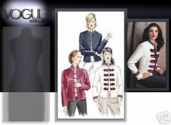 7752 VOGUE SEMI-FIT  UNLINED MANDARIN LS JACKET PATTERN 6-10 UNCUT