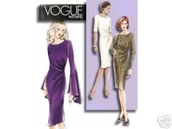 7762 VOGUE EZ SS- LS SIDE PLEAT SHAPE WOW DRESS PATTERN 6-22 3 SZS 