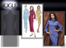 7763 VOGUE PEPLUM TOP,  SKIRT LENGTHS EZ PATTERN 6-10,12-16