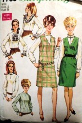 7765 SLEEVELESS V-JUMPER,LS BLOUSE VARIETY 68 PATTERN 12, 16