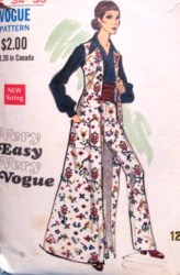7778 VOGUE EZ WOODSTOCK LONG SLEEVELESS COAT, PANTS PATTERN 12 34;14 36