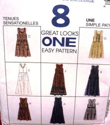 7780 McCalls  8 GR8 BUTTON BODICE JUMPERS LENGTHS PATTERN 12-16 or 8-12 uncut choice