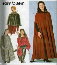 7781 GLORY LINED CAPES 3 LENGTHS,HOOD, WRAP PATTERN 18W-32W