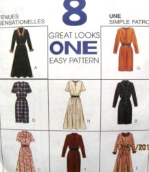 7787 8 EZ SS-LS SLIM-FLARE DRESS PATTERN 12-16
