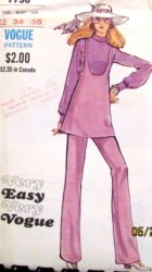 7790 SO EZ VOGUE 1969 SHORT A-JUMPER, BLOUSE, PANTS PATTERN 12 34''B