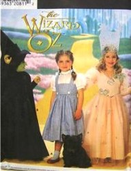 7801 4139 WIZARD OZ DOROTHY, GLENDA, WITCH COSTUME PATTERN 3-8