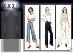 7804 VOGUE FLARE- STRAIGHT  LO-RISE PANTS LENGTHS PATTERN 6-10,12-16