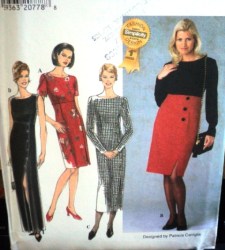7816 SEMI FIT STRT EMPIRE DRESS SLVS OR NOT PATTERN 18-22