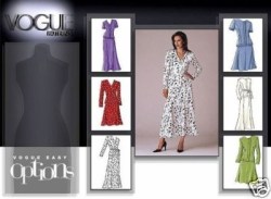 7822 VOGUE TIE SNAPPY TOP,  CONTOUR FLARE SKIRT LENGTHS PATTERN 8-24 3 SIZES CHOICE