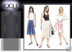 7830 EZ VOGUE LOOSE CONTOUR PLEAT OR NOT A-SKIRT LENGTHS PATTERN 6-22 3 SIZES