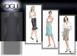 7832 VOGUE CONTOUR FLOUNCE/ GODET/ PLEAT SKIRT PATTERN 12-16, 18-22 choice