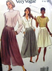 7841 EZ VOG FLARE YOKE SKIRT LENGTHS, CULOTTES PATTERN 8-12