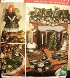 7846 SILVER CADDY, LINENS, PILLOW,ANGEL TREE TOP,CENTRPC PATTERN