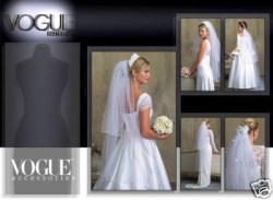 7861 VOGUE  TULLE BRIDAL VEILS LENGTHS, HEADPIECES PATTERN uncut