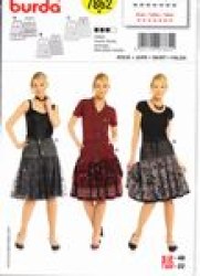 7862 CUTE FLARE PLEAT SKIRTS PATTERN 10-22