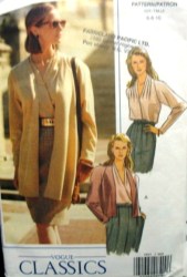 7863 EZ VOGUE UNLINED SWING JACKET LENGTHS, WRAP TOP PATTERN 6-10, 12-16 uncut choice