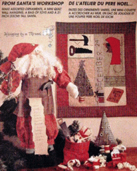 7865 21'' WORKSHOP SANTA DOLL, WALL HANGING, TREE PATTERN