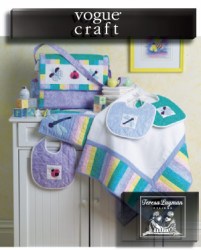 7868 VOGUE BABY QUILT, DIAPER BAG, BIBS EMBROIDERY PATTERN