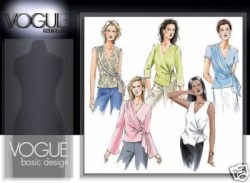 7876 VOGUE WRAP TIE TOPS SLEEVES OR NOT DRAPE PATTERN 6-10,12-16 or 18-22  uncut choice