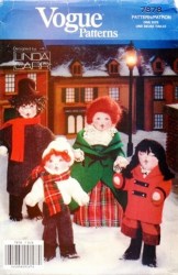7878 VOGUE 8-12'' CHRISTMAS CAROLLERS DOLLS, CLOTHES PATTERN