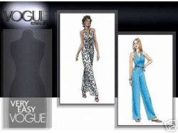 7882 SO EZ VOGUE FLARE FLOOR V-JUMPSUIT/SASH  PATTERN 14-18