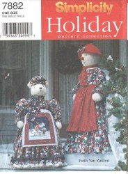 7882 GRAND 55'' SNOWLADY & HER 40'' POLAR BEAR,CLOTHES PATTERN