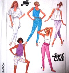 7885 STRETCH KNIT PULL ON PANTS 3 LENGTHS PATTERN 10-16