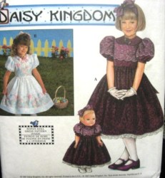 7891 FLARE DK TIE COLLAR DRESS, SLIP, 17'' DOLL PATTERN 3-6, 5-8
