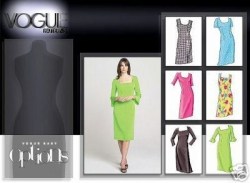 7896 EZ VOGUE STRAIGHT DRESS LENGTHS SLEEVES OR NOT PATTERN 6-10,12-16