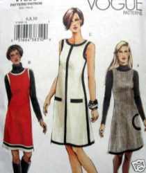 7899 VOGUE CONTRAST BAND A-DRESS, SHORTER JUMPER PATTERN 6-10